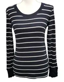 GAP | Long Sleeve Striped Knit Top | Color: Black, White | Size: M