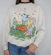 Vintage Basic Editions Fall Cat & Puppy Sweatshirt