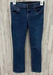 J Brand SELENA MID RISE CROP BOOT Reality Dark Wash Womens Size 25/0