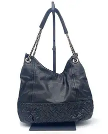 Big Buddha Black Hobo Shoulder Bag Chain Strap Faux Leather Large Slouchy Purse