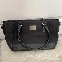 Calvin Klein Black Logo Print Purse Shoulder Bag