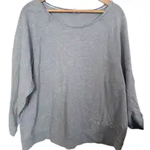 💥 Victoria‘s Secret Grey Scoop Neck Sequin Sweater