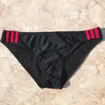 Classic Black and Red  Hipster Sport Bikini Bottoms