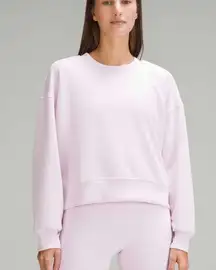 Lululemon Softstreme Cropped Perfectly Oversized Crew Meadowsweet Pink