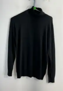 Womans Joseph A Turtle Neck Sweater L Black Long Sleeve