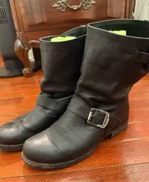 Frye Veronica Boots Black Short Leather