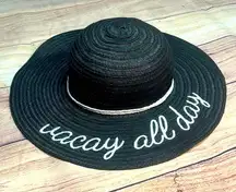 Vacay all day hat! Black. one size.