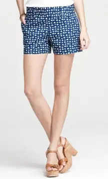 Ann Taylor Polka Dot Patterned Shorts Blue White Size 2P