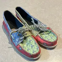 SPERRY X VINEYARD VINES Patterned Top Siders