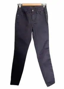 PrAna Sateen Twill Skinny Jeans Charcoal Gray Womens Size 26 Prana Stretch Denim