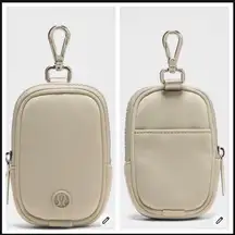 Lululemon Clippable Nano Pouch Color Raw Linen NWT