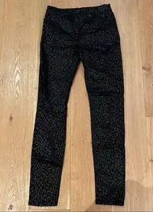 Black Orchid - Gisele leopard Print High Rise Super Skinny Jeans in Black