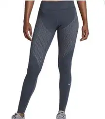 Nike Zonal Strength Women Size Small Slate Blue Running Leggings 
