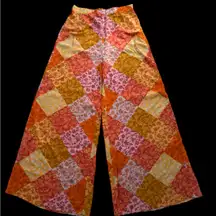 Cider Multicolor Patchwork Wide-Leg Pants