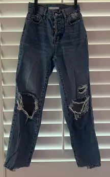 High Rise Distressed Jeans