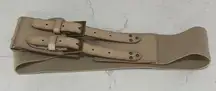 Super Cute Talbots Beige and Cream Stretchy Belt