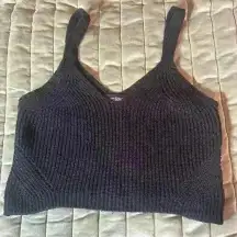 Vero Moda Black Knit Crop Tank Top Ribbed Sweater Cami Size Small sold out