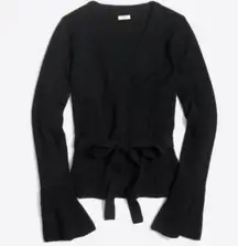 ❤️ NWT! J CREW FACTORY FLARE SLEEVE COTTON WRAP CARDIGAN SWEATER, LARGE