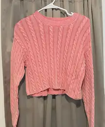 Aerie Blush Cable Knit Sweater