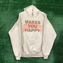 Hooters Makes you Happy Hoodie Size Extra Large