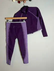 Fabletics Seamless Fusion set Luxe Plum/Dusted Lilac/Classic White