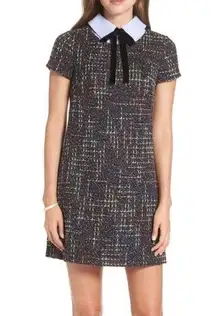 Nwt 1901 Nordstrom Black Shift Tweed Dress Size 4 Petite