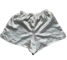 Vintage Valege White Satin pajama shorts medium lingerie sexy boudoir pinup​