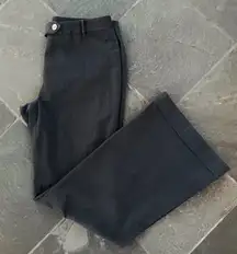 Express stretch charcoal gray cuffed boot cut staple office career pant