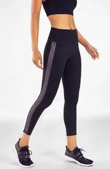 Fabletics  Define PowerHold High-Waisted 7/8 Legging Womens M Black‎ Shadow Logo