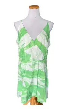 New Womens Shein Curve Tie Dye Sleeveless Faux Wrap Dress - Sz 2X