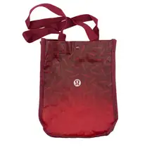 Lululemon Small Reusable Shopping Tote Lunch Bag Red Ombre Recycled Athleisure