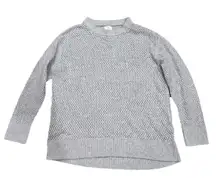 Offline by Aerie Open Knit Mock Neck Tunic Sweater Women's M Gray Cozy Comfort