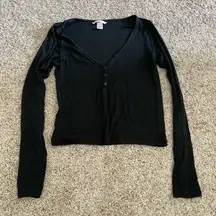 Black Long Sleeve Women's Top