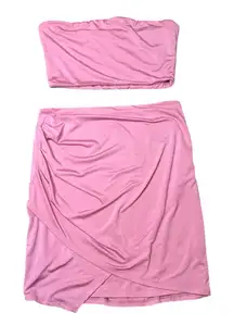 Superdown Lafonda Strapless Mini Set In Pink Rose Size Medium