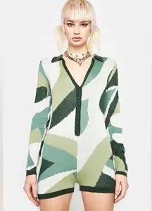 Stylish Geometric Knit Cardigan