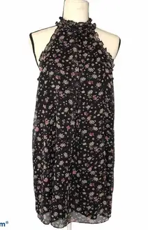 BCBGeneration A-Line Halter Sleeveless Floral Mini Dress NWT Size Small