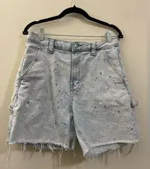 Wild‎ Fable Women’s High Rise Utility Paint Splatter Denim Shorts - 12