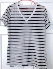 A.n.a Stripped V-neck Top