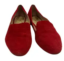 Vince Camuto Red Suede Shoes sz 7.5 VP Melley Pointed Toe Flats