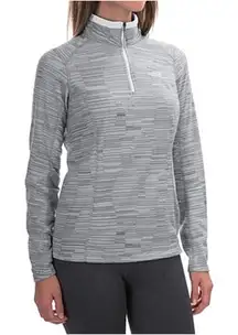 The North Face Glacier 1/4 Zip Mock Neck Medium Gray Fleece Pullover Jacket