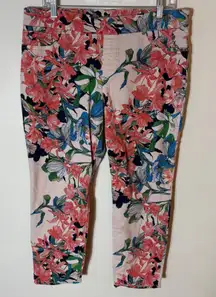 Chicos Jegging Ankle Floral Stretch Pants Size 12P
