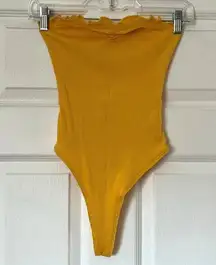 Out from Under Ribbed Strapless Bodysuit - Size S