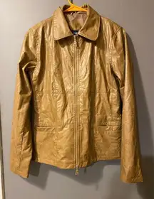 ME JANE Womens Shiny Nylon Jacket Full Zipper Detail Size Small