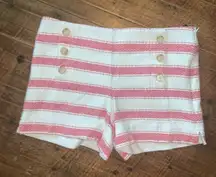 Loft nautical red & white flat front 2 vacationcore Riviera shorts