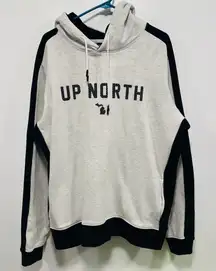 Up North Hoodie with color block Black Accents size XL!