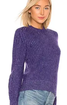 Rag & Bone Jonie Alpaca Wool Blend Crewneck Purple Women's Sweater Size Large