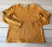 Carmen sweater Golden Knit Top with Button round neck Accents size S