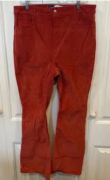 Old Navy Coral Corduroy Flare Leg Pants Size 16