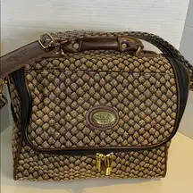 Vintage DVF Diane Von Furstenberg Brown Black Carry On Luggage