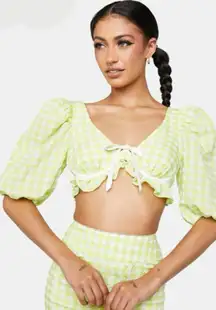 For Love & Lemons Maureen Gingham Top size Small